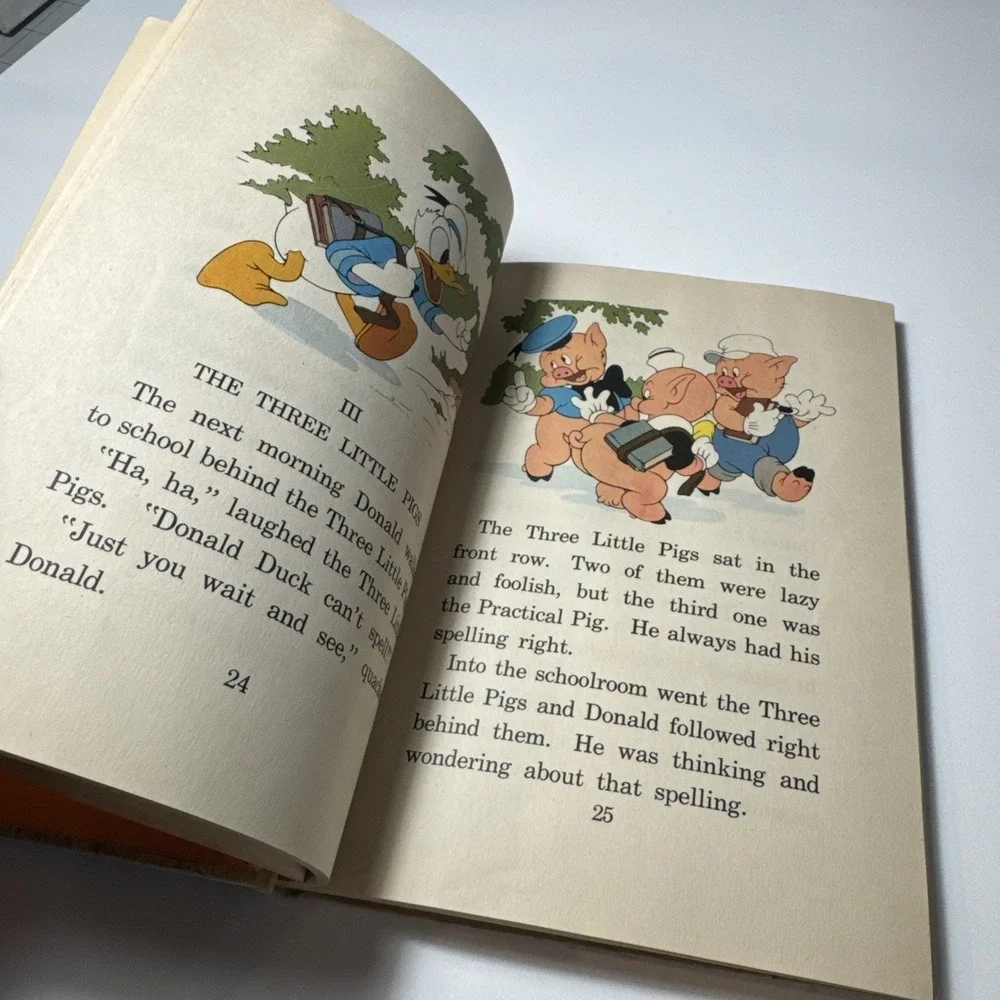 VTG 1939 1st Edition Walt Disney School Days IN DISNEYVILLE‎ Hardcover Kids Book